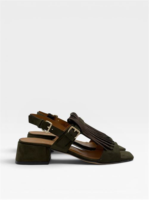 Sandali con frange e tacco basso da donna IL LACCIO | 1797005ECO/CAMVERDE19